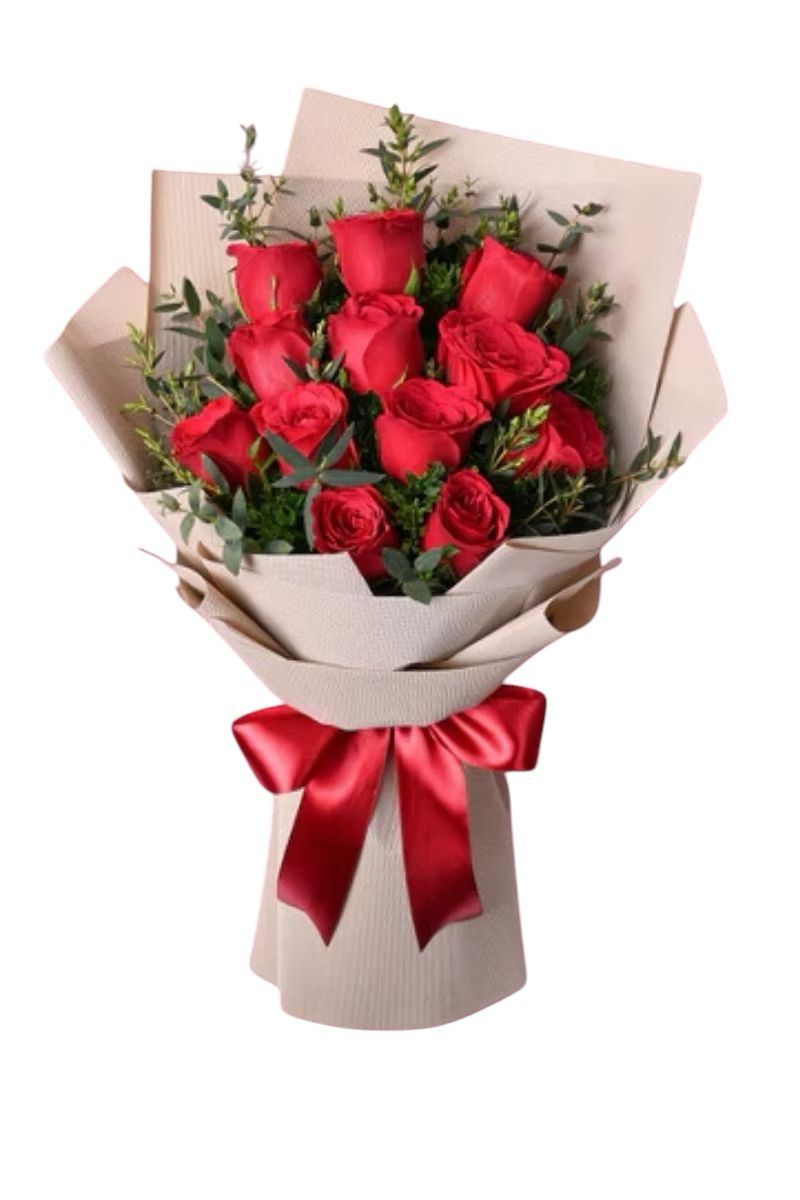 12 rosas rojas locales - Product image