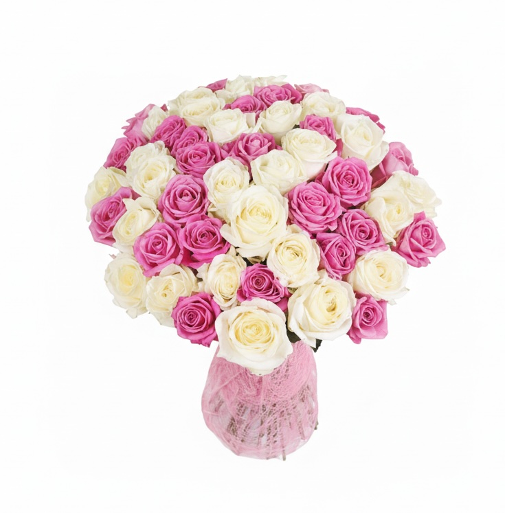 51 Rosas Rosas Blancas - Product image