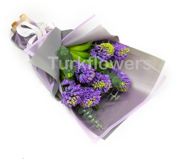 7 Purple Hyacinth Bouquet - Product image