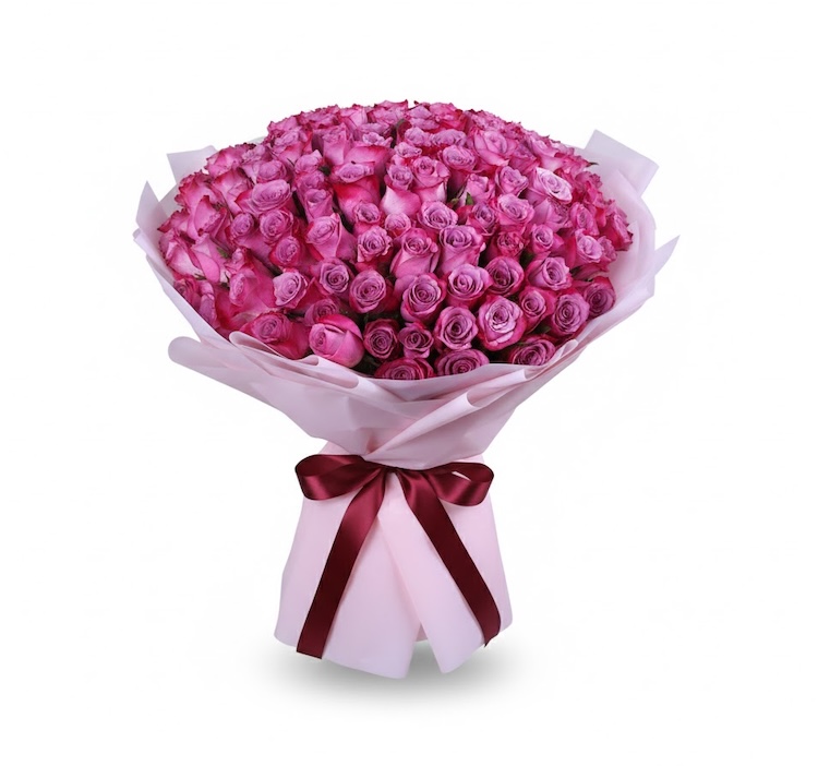 Bouquet, 81 Deep Purple Roses - Product image