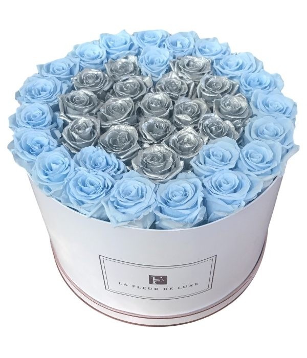 Rose Silver Blue Heart a lunga conservazione - Product image