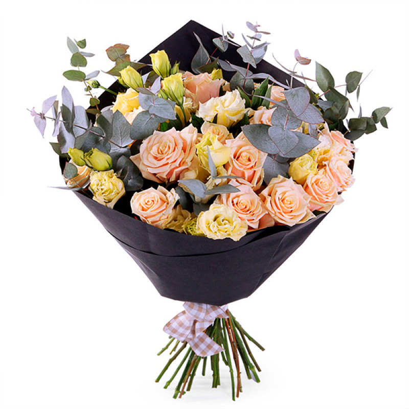 Pink Roses and Lisianthus - Product image