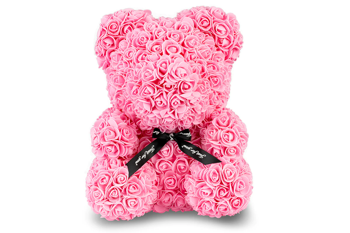 40 cm Pink Roses Teddy Bear (Only Istanbul) - Gallery image