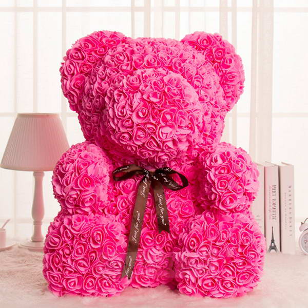 40 cm Pink Roses Teddy Bear (Only Istanbul) - Gallery image