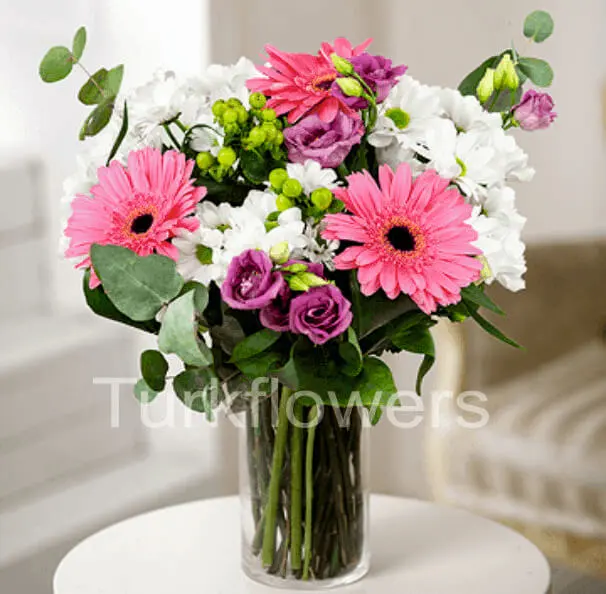 Arreglo floral en jarrón de elegancia alegre - Product image