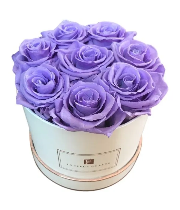 8 Lilac Long Lasting Roses - Product image