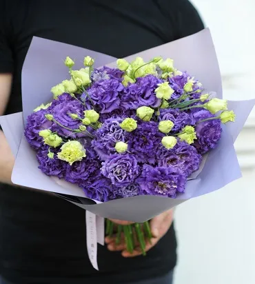 Elegant Charm – Purple Lisianthus Bouquet - Product image