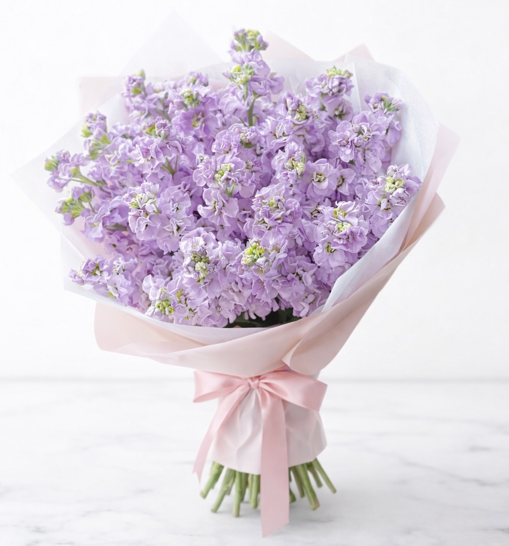 21 Lila Matthiola Bouquet - Product image