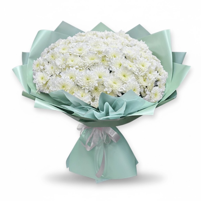 ramo de crisantemos blancos - Product image