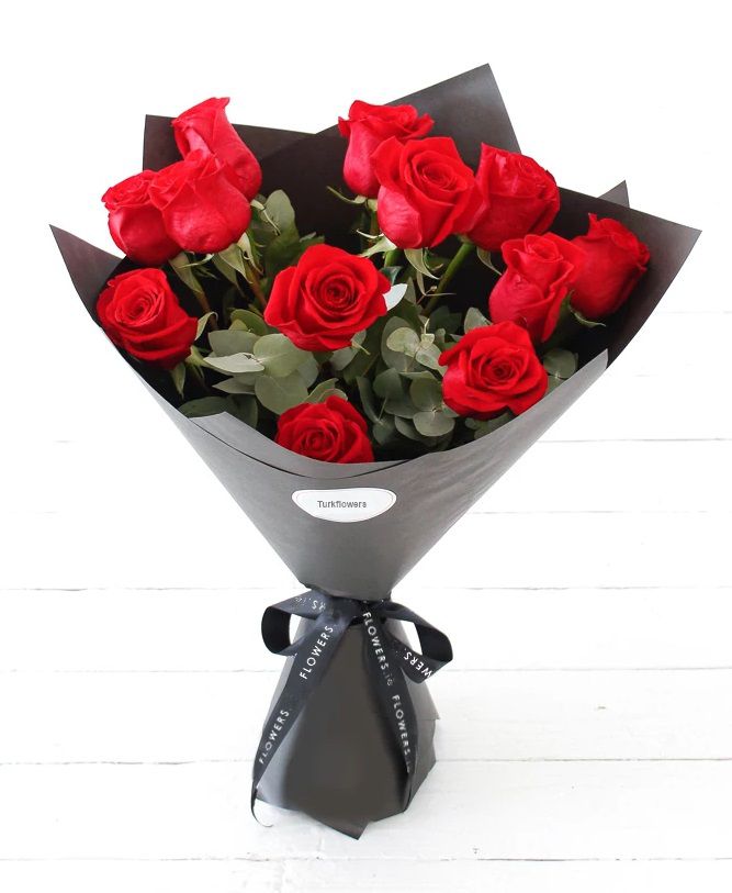 Red Roses Black Wrapping - Bilecik