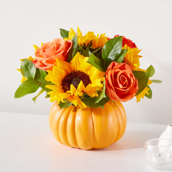 Pumpkin Orange Arrangement - Girasoles