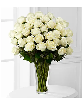 36 Long Stem White Roses - Flower delivery in Turkey