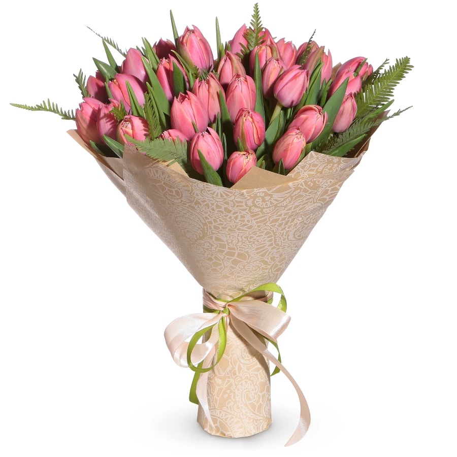 35 Fresh Pink Tulips - tulipanes - Ankara