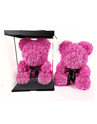 40 cm Pink Roses Teddy Bear (Only Istanbul) - istanbul