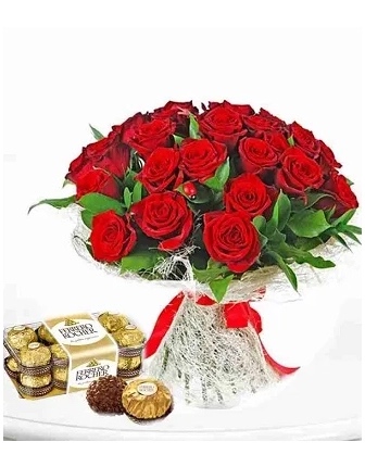 25 Red Roses An Ferro Rocher - Bilecik