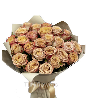25 Cappuccino roses - Rosas