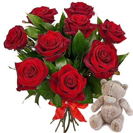 9 Red Roses Tedy - Bilecik