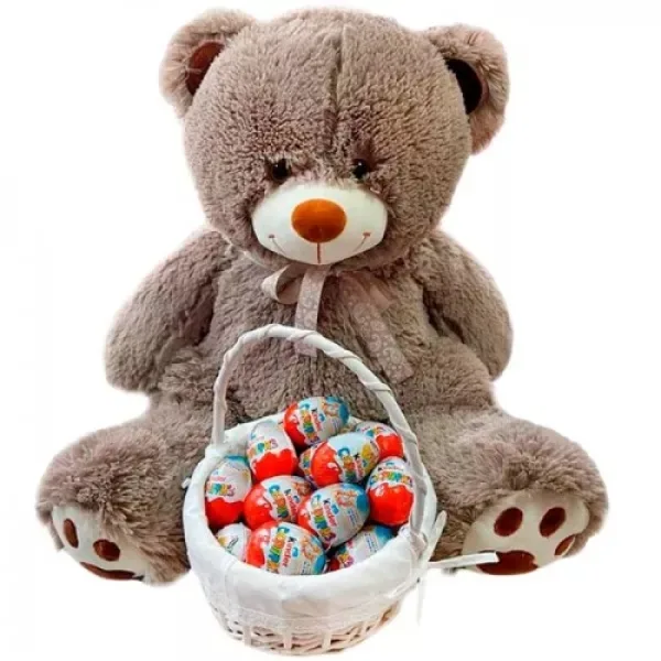 Kinder Chocolate And Teddy Bear - Flower delivery in Turkey