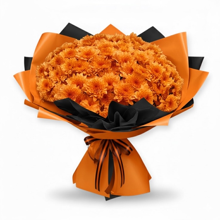 15 orange chrysanthemums - Bilecik