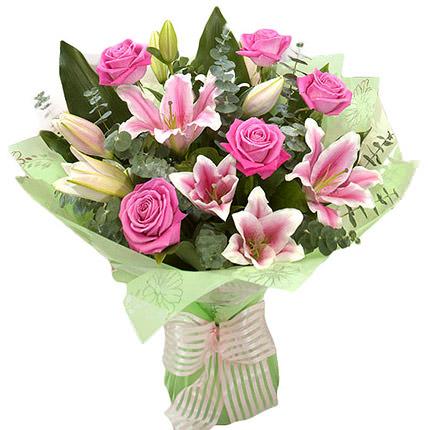 pink Rose Pink Lily - Eid Flowers & Gifts - Bilecik