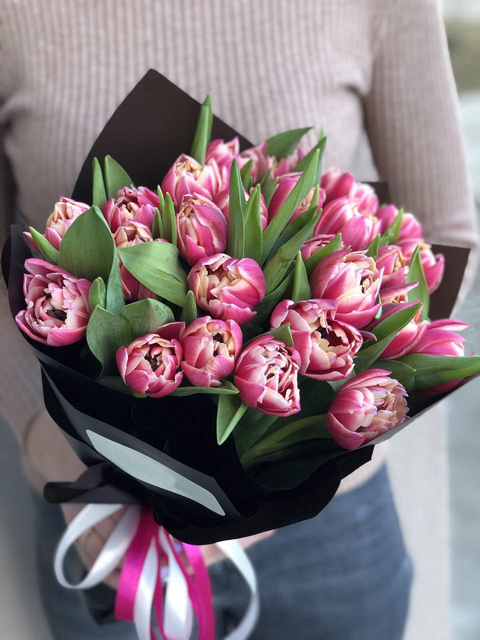 21 Pink Peony Tulips - Birthday Flowers - Burdur