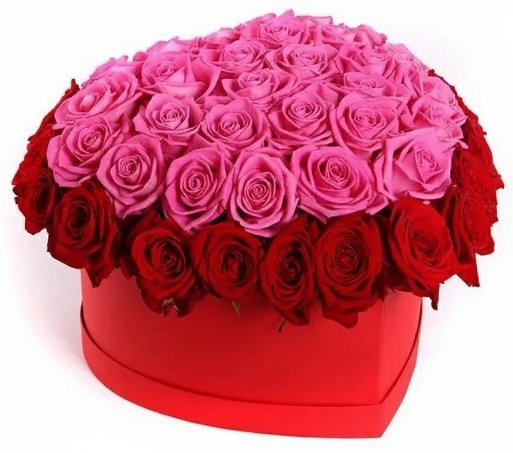 Red and Pink Hearth - Flower delivery in Turkey