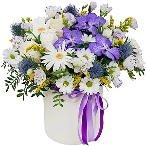 Purple Charm Flower Box - Flower delivery in Turkey