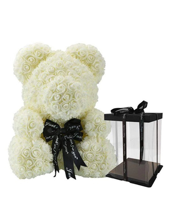 40 Cm White Tedy Rose Only istanbul - Lo siento, flores